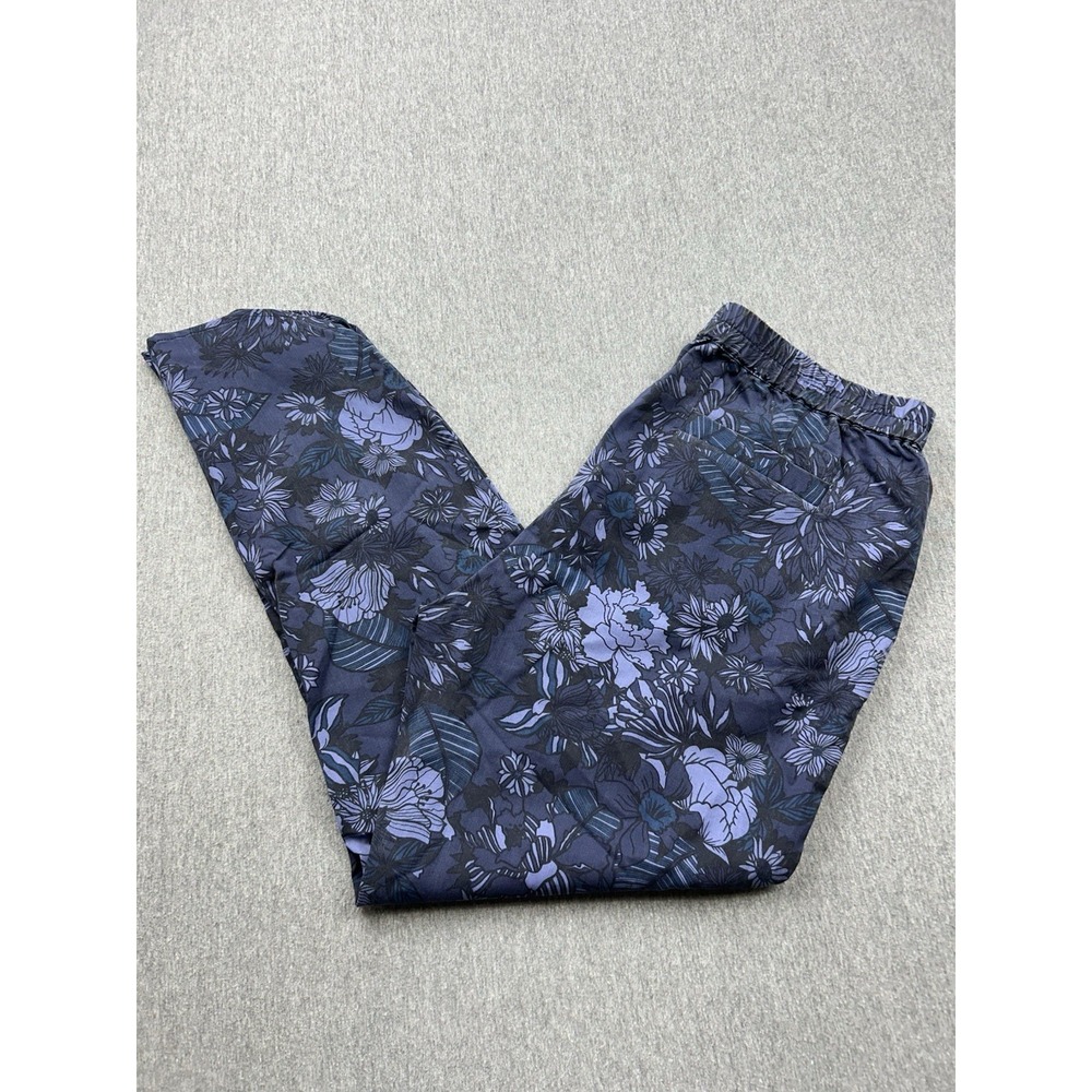 Marine Layer Women's Navy Floral Jogger Pants M